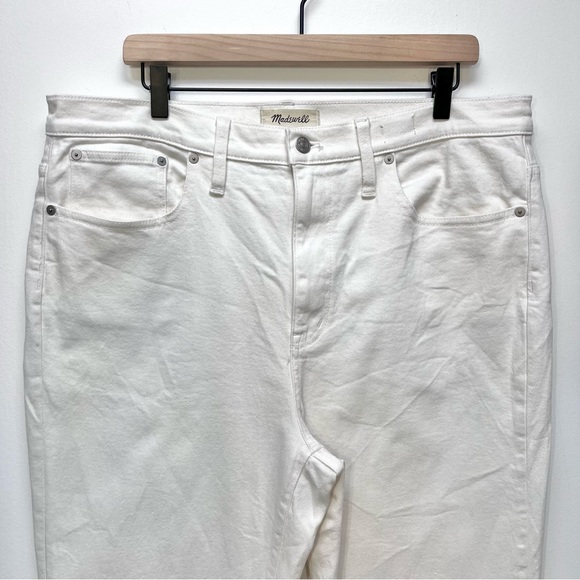 Madewell The High-Rise Slim Boyjean in Tile White Size 32 - Picture 3 of 14